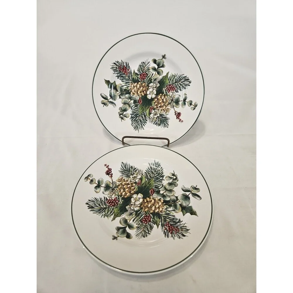 Set Of 2 Pottery Barn Holly Berry 7 3/4